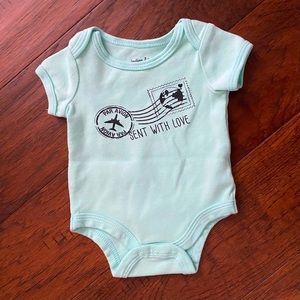 Indigo Baby “sent with love” Tiffany blue onesie (size 0-3M)